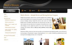 Mark's Movers Website Click to View Website